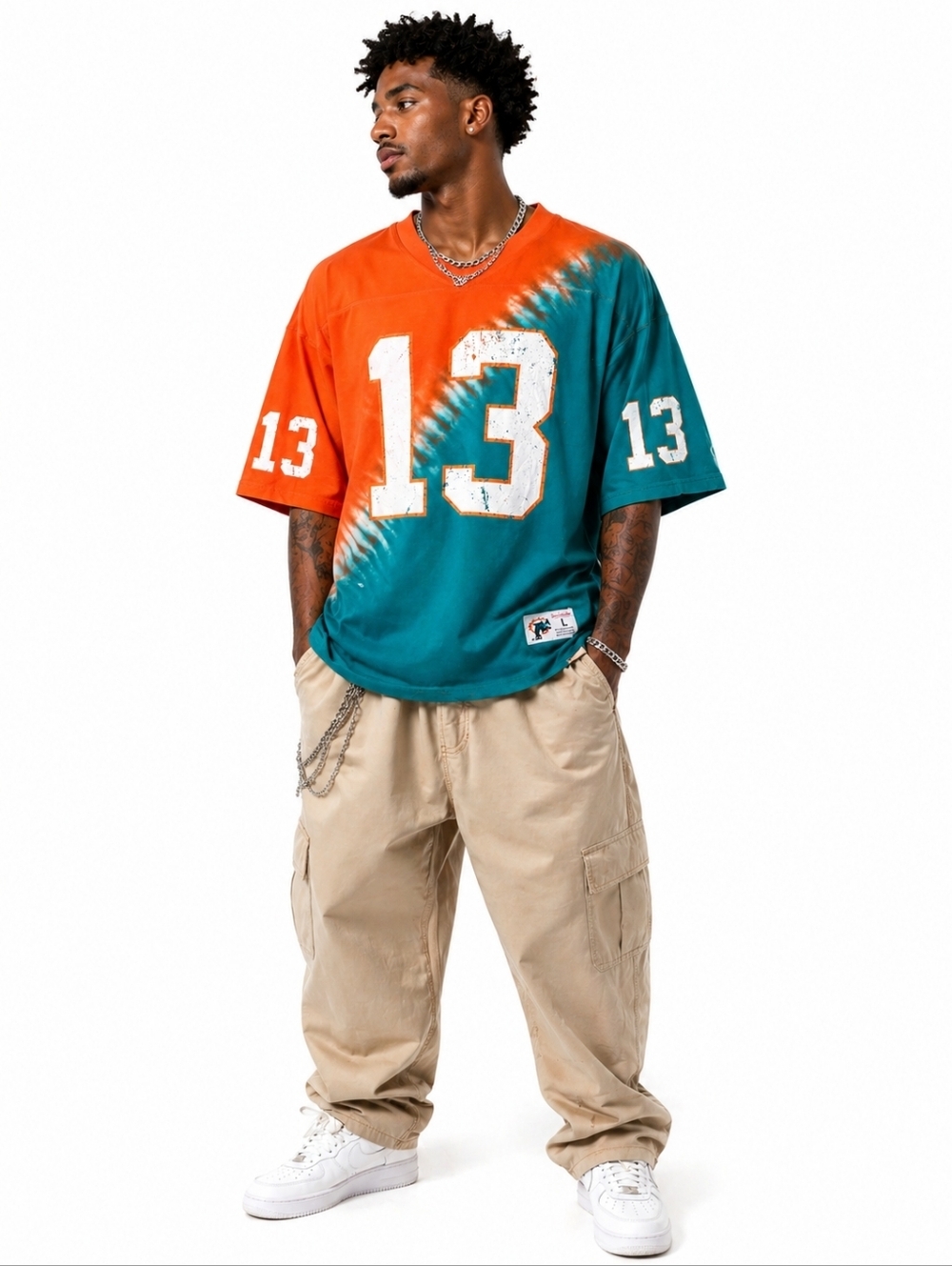 Mitchell & Ness Dan Marino Miami Dolphins Throwback Jersey Tee – Men's Large